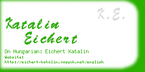 katalin eichert business card